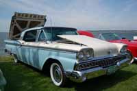Restored 1959 Ford Galaxie Skyliner Retractable Hardtop in Colonial White #M0755 and Wedgewood Blue #M1012